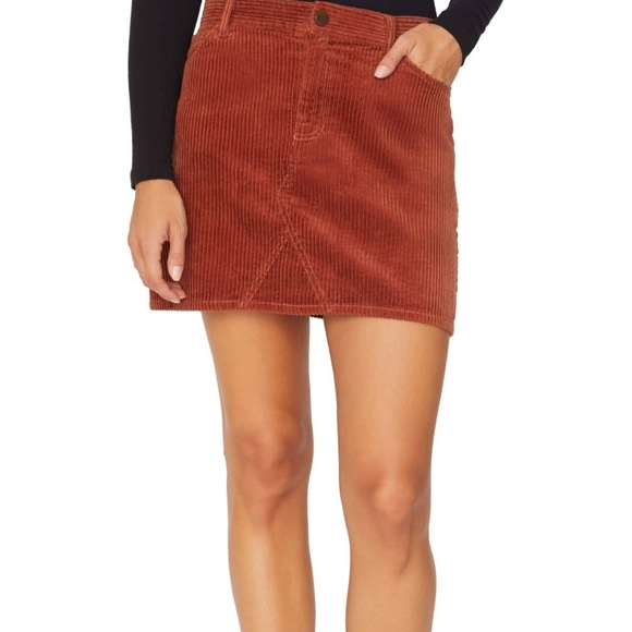 Sanctuary rust colored denim corduroy skirt - Picture 1 of 5